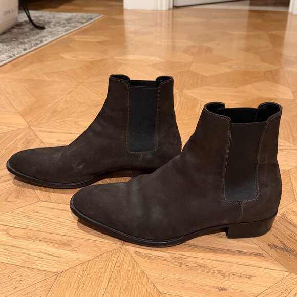Saint Laurent Wyatt Suede Chelsea Boots Size 42/ US 9 Mens